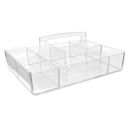 OnDisplay Deluxe Acrylic Makeup and Jewelry Organization Tray - Perfect for Vanity, Bathroom Counter, or Dresser alternate image