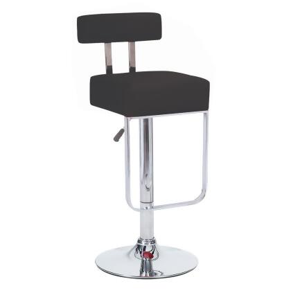 Modern Home Blok Contemporary Adjustable Height Bar/Counter Stool - Chrome Base/Footrest Barstool alternate image