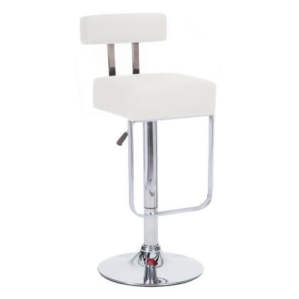 Modern Home Blok Contemporary Adjustable Height Bar/Counter Stool - Chrome Base/Footrest Barstool alternate image