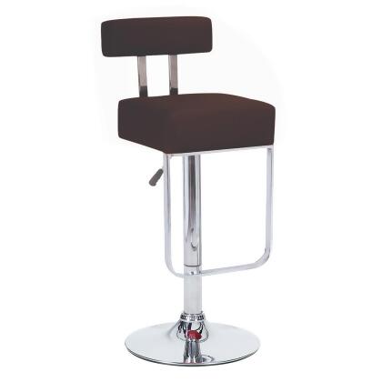 Modern Home Blok Contemporary Adjustable Height Bar/Counter Stool - Chrome Base/Footrest Barstool alternate image