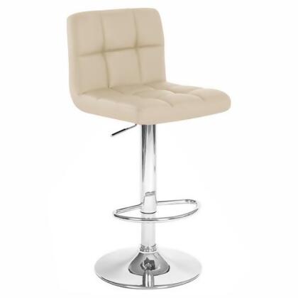 Modern Home Boris Contemporary Adjustable Height Bar/Counter Stool - Chrome Base/Footrest Barstool alternate image