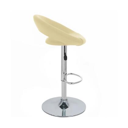Set of 2 Modern Home Rho "Leather" Contemporary Adjustable Height Bar/Counter Stool - Chrome Base/Footrest Barstool (Toffee) alternate image