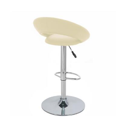 Set of 2 Modern Home Rho "Leather" Contemporary Adjustable Height Bar/Counter Stool - Chrome Base/Footrest Barstool (Toffee) alternate image