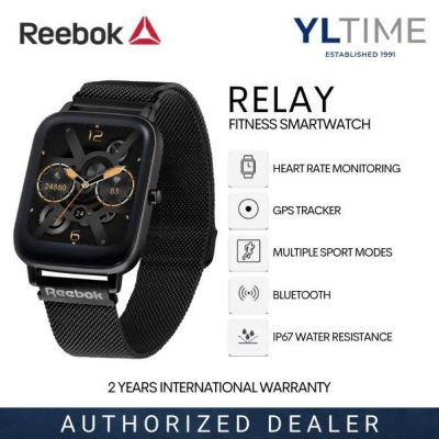 [MARCO Warranty] Reebok RELAY Black Touch Screen Fitness Tracker Unisex Smartwatch (100% Original and New) 