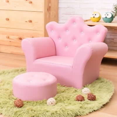 AS-粉色皇冠單人椅-58x40.5x49cm 