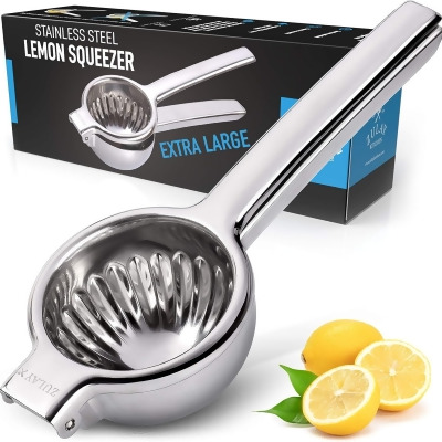 Zulay Kitchen Extra Large Heavy Duty Stainless Steel Lemon Squeezer for Small Oranges, Lemons, Limes 