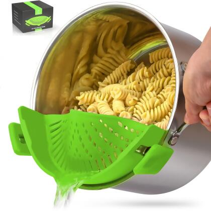 Zulay Kitchen Adjustable Silicone Pot Strainer For Most Pots & Pans 