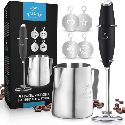 Zulay Kitchen Milk Frother - Full Set 