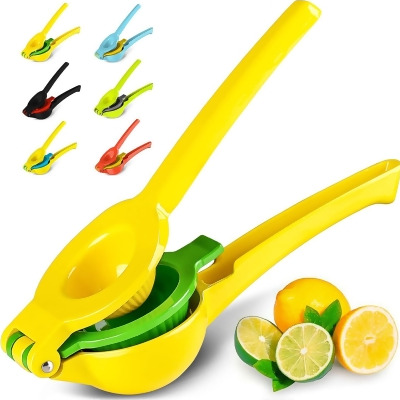 Zulay Kitchen Premium Quality Metal Lemon Lime Squeezer 2-in-1 - Manual Citrus Press Juicer 