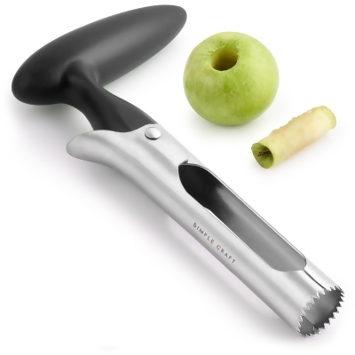 Simple Craft Apple Corer - Premium Stainless Steel Apple Corer Tool For Removing Cores & Pits - Sharp Serrated Core Remover For Apples & Pears 
