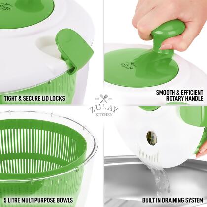 Green Zulay Kitchen Salad Spinner Large Capacity – Drea's Kickin
