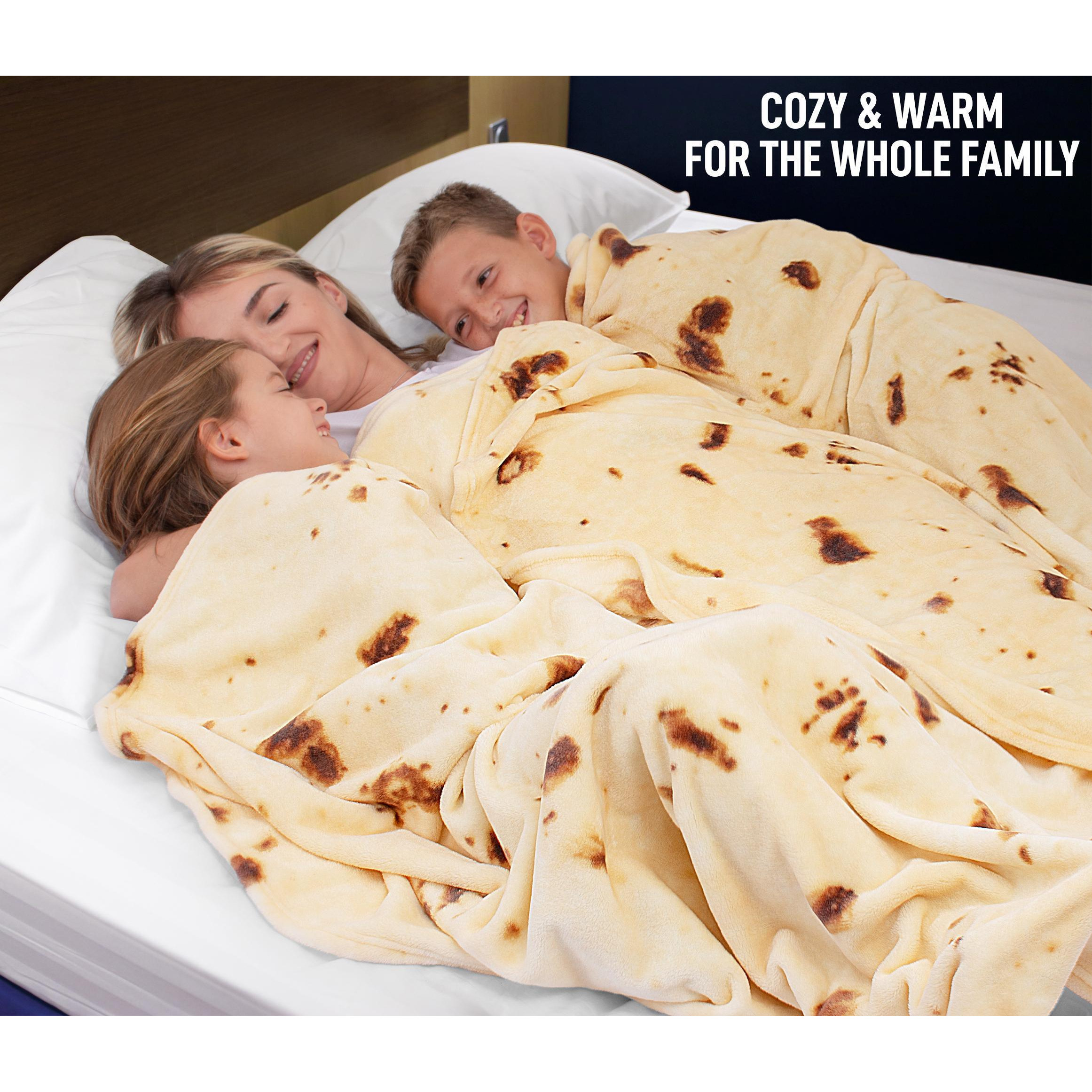 Zulay Kitchen Giant Tortilla Blanket Double Sided - Novelty Big Tortilla Blanket for Adult and Kids - Premium Soft Flannel Round Tortilla Blanket for Indoors, Outdoors, Travel, Home and More alternate image