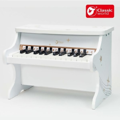 小小音樂家❤木製兒童鋼琴-純白幻想曲【德國Classic World客來喜經典木玩】 