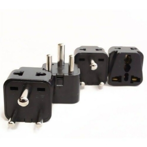 OREI 2 in 1 Universal/USA to India (Type D) Travel Adapter Plug - 4 Pack
