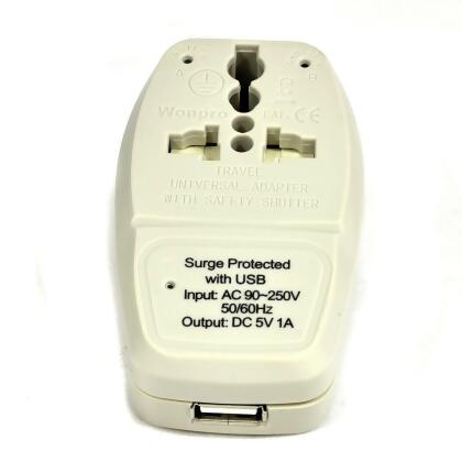 OREI South Africa M Travel Plug Adapter Grounded 3in1 w USB & Surge Protection alternate image