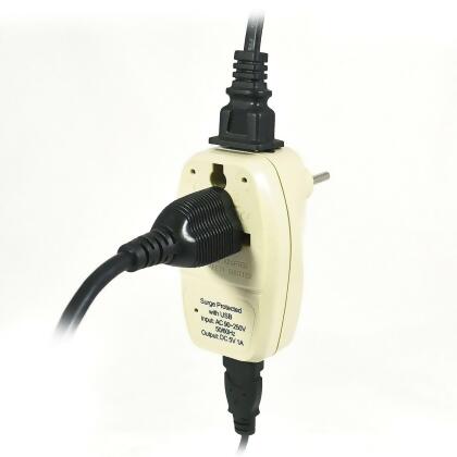 OREI South Africa M Travel Plug Adapter Grounded 3in1 w USB & Surge Protection alternate image