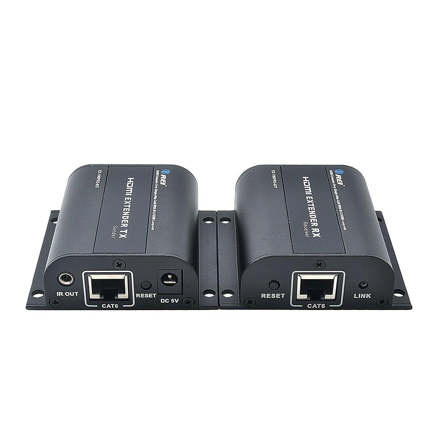 OREI 1080P HDMI Network Extender Over Single LAN Cable IR CAT6/7 Ethernet 196 Ft alternate image