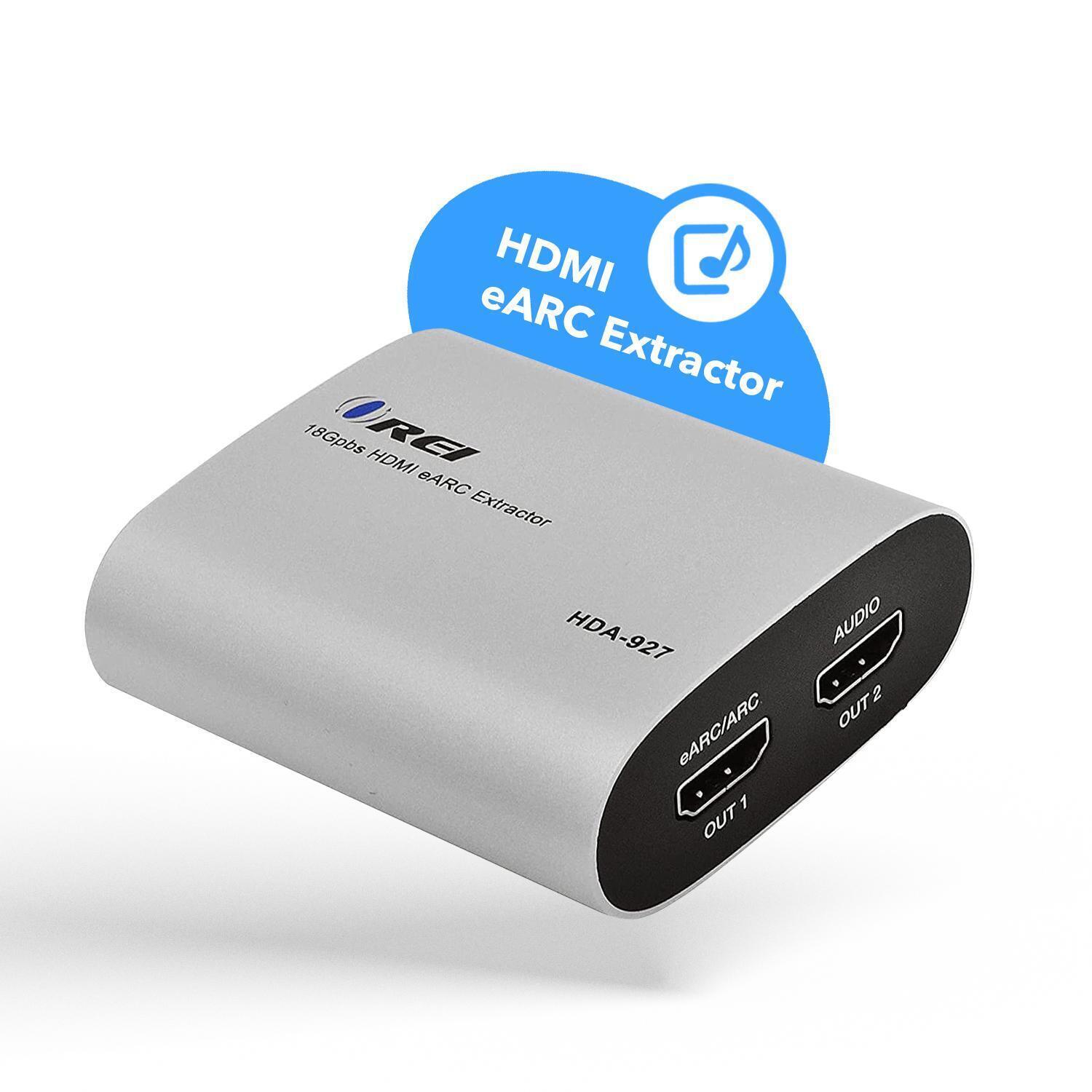 OREI eARC 4K 60Hz Audio Extractor Converter 18G HDMI 2.0 ARC Support - HDCP 2.2 - Dolby Digital/DTS Passthrough CEC, HDR, Dolby Vision HDR10 Support (HDA-927) alternate image