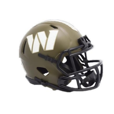 A Salute to Service logo is seen on the helmet of Washington