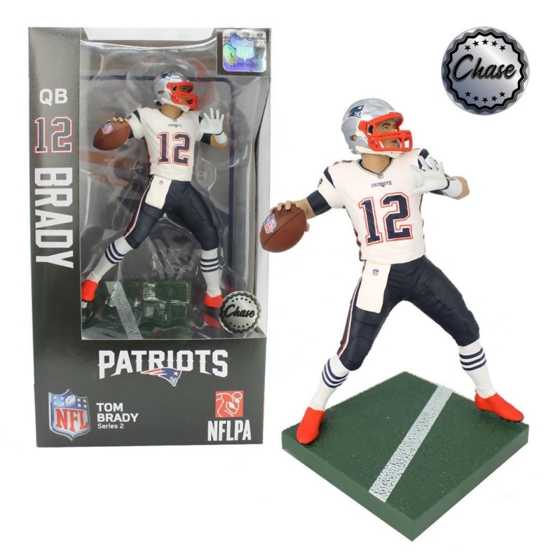 Tom Brady (Patriots & Buccaneers) Imports Dragon NFL 6 CHASE Figures Combo  (2) - CLARKtoys