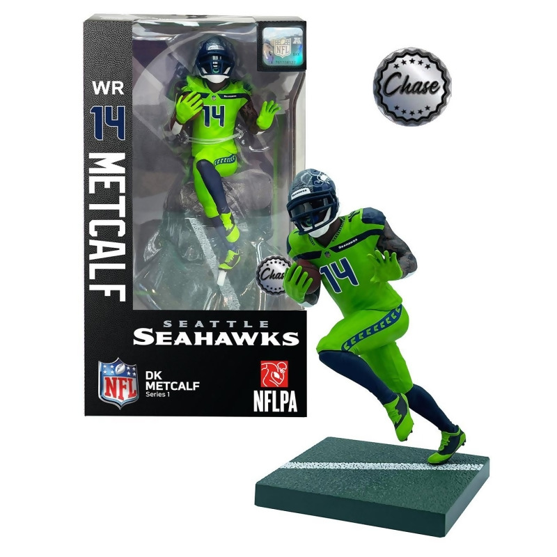 D.K. Metcalf (Seattle Seahawks) Imports Dragon NFL 6 Figure Series 1 -  CLARKtoys