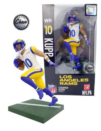 Cooper Kupp (Los Angeles Rams) CLARKtoys Exclusive Factory Sealed Case (6)  w/CHASE Imports Dragon NFL 6 Figure - CLARKtoys