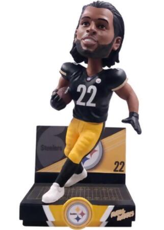 Najee Harris reacts to having his own action figure