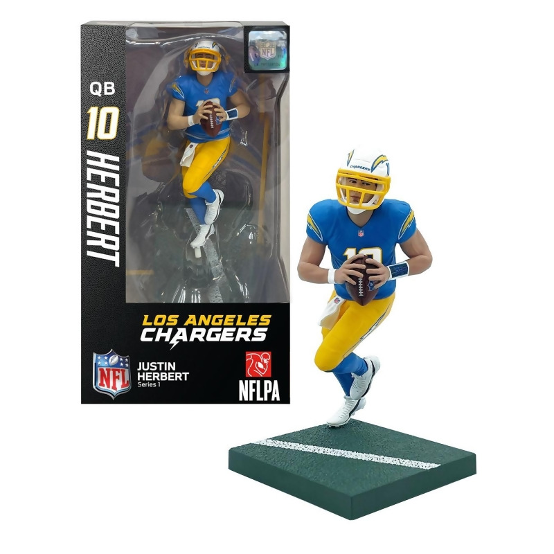 : Imports Dragon NFL Justin Herbert (Los Angeles Chargers) 6  Figure Series 1 : Sports & Outdoors