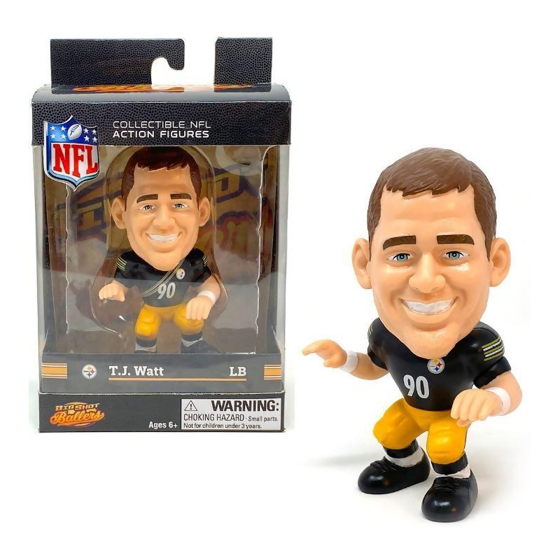 T. J. WATT PITTSBURGH STEELERS BIG SHOT BALLER ACTION FIGURE NEW