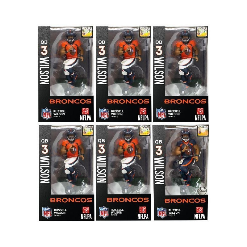 NFL Series 3 Denver Broncos Russell Wilson Action Figure Case of 6