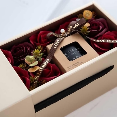 法式皂花香氛禮盒-法式玫瑰 