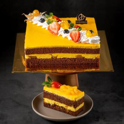 Chocolate Mango Mousse Cake 13cm x 12cm 