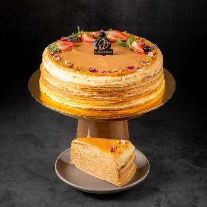 Thai Milk Tea Crepe Cake 