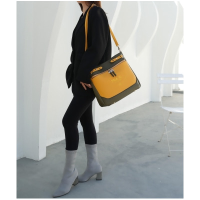 MKF Collection Evie two-tone Vegan Leather Women’s Shoulder Handbag by Mia K 
