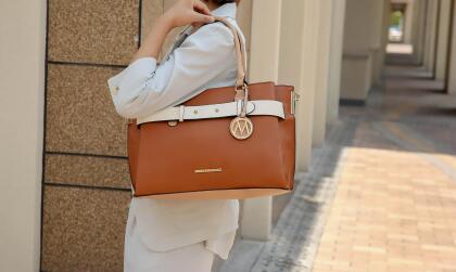 MKF Collection Jamie Vegan Leather Women's Satchel Handbag by Mia K 