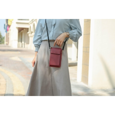 MKF Collection Mala Vegan Leather Women's Phone Wallet Crossbody Handbag by Mia K 
