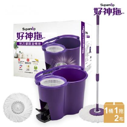 好神拖輕巧腳踩旋轉拖把組