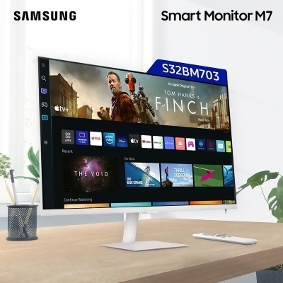 三星Smart Monitor M7 32型4K智慧聯網螢幕(白色) 