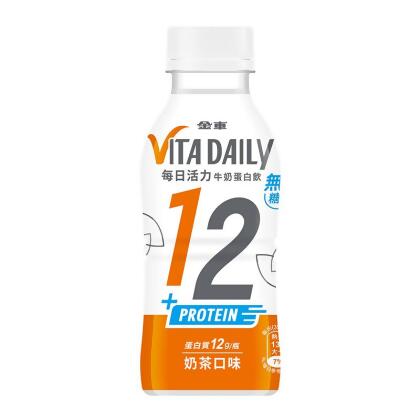 金車每日活力牛奶蛋白飲奶茶風味無加糖-24入 