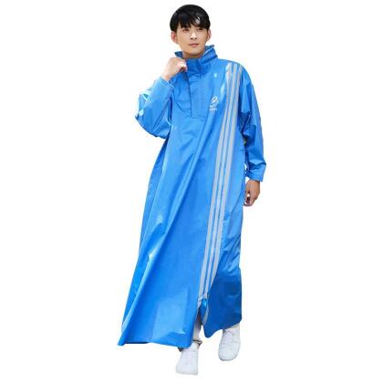 Corvix疾速秒穿側開雙拉鍊雨衣- XL 深藍 