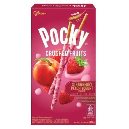 Pocky百奇草莓果粒蜜桃優格棒 