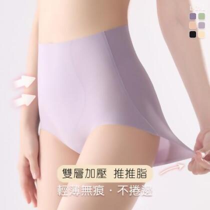 S曲線收腹提臀高腰無痕內褲(KDW-8730) - 墨綠 / 2XL 