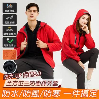剽悍禦寒三防加絨極鋒外套(KDFJ-2808)(-) - 橘色 / L 