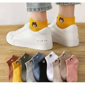 (成人女款) 小熊襪組-日系短襪船型襪(10雙裝)-