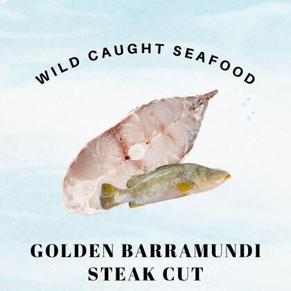 Wild Caught Sabah Golden Barramundi Steak Cut 