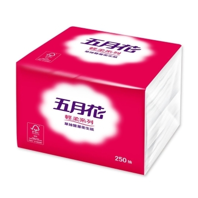 五月花衛生紙-【五月花】單抽式雙層衛生紙250抽*48包/箱(FSC) 