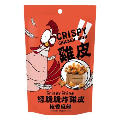 經脆脆Crispy Ching酥炸雞皮餅乾-經脆脆炸雞皮30g±9% [椒香麻辣] 