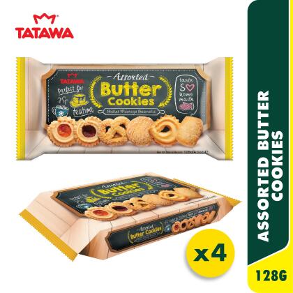 Tatawa Assorted Butter Cookies [128g x 4packs] 