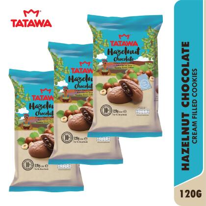 Tatawa Hazelnut: Chocolate Cream Cookies [120g x 3Packs] 