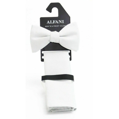 $55 One Size NWT Metallic Silver Bow Tie & Pocket Scarf Set Details about   ALFANI 